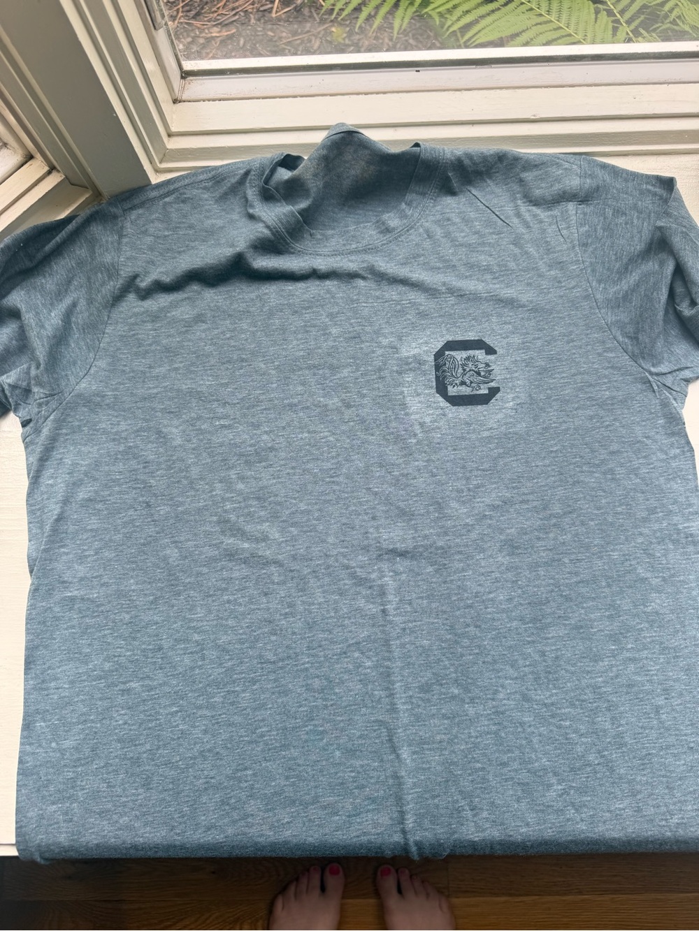 Men's Short-Sleeve Heather Blue Graphic Tee